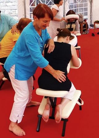 Cours Massage Assis, Colonie de vacances Ulysséo, Mieux-être-bien-être